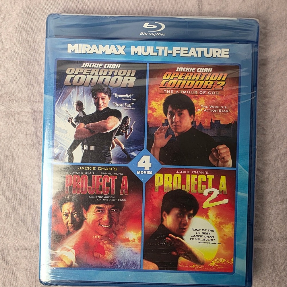 NEW Jackie Chan 4 Movie Multi-Feature Blu-ray Operation Condor Project A Dad